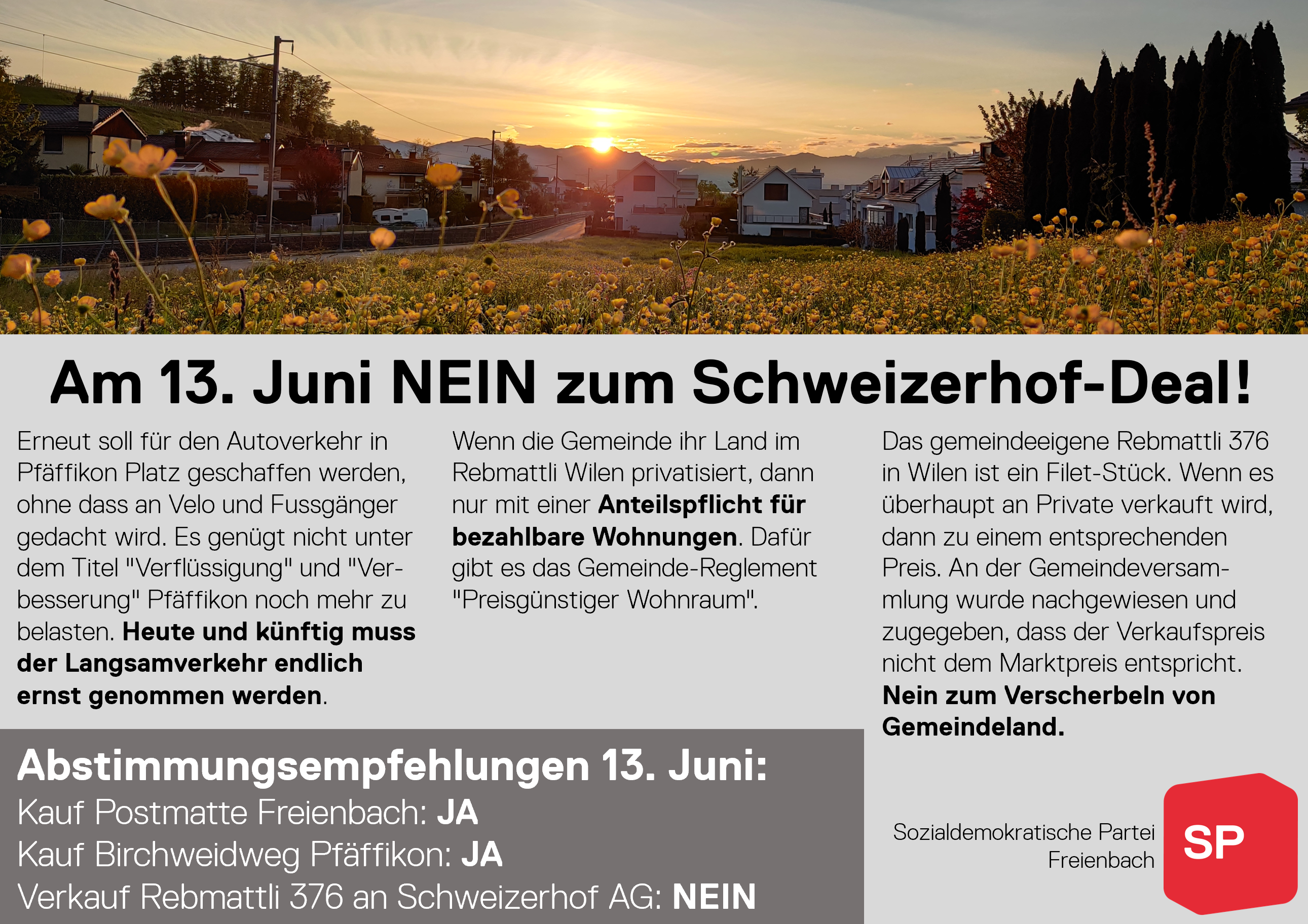 Flyer Schweizerhof-Deal